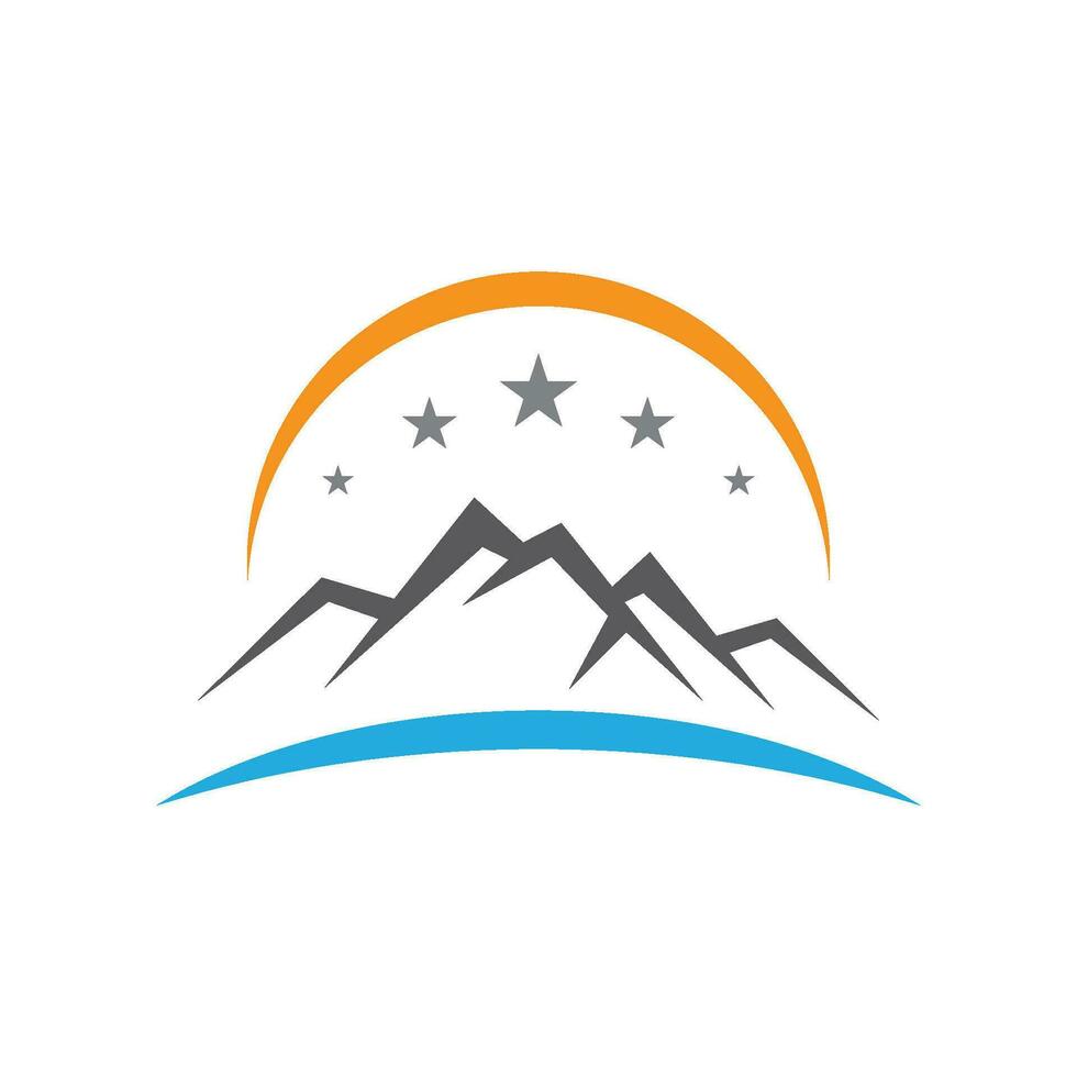 logo icona di montagna vettore