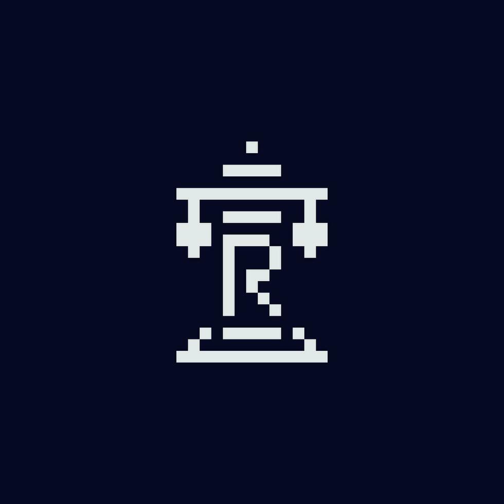 un' pixel logo per un' azienda vettore