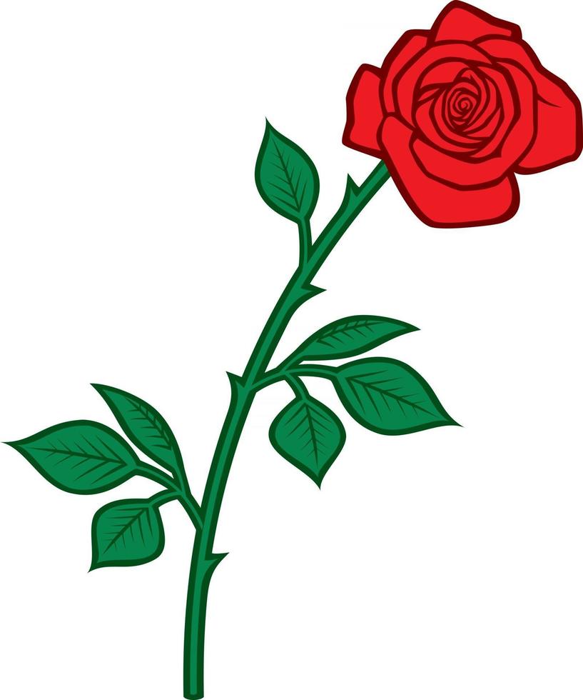 icona della rosa rossa vettore