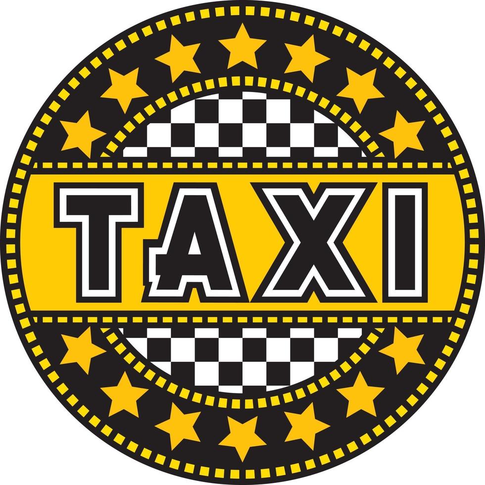 icona etichetta taxi vettore