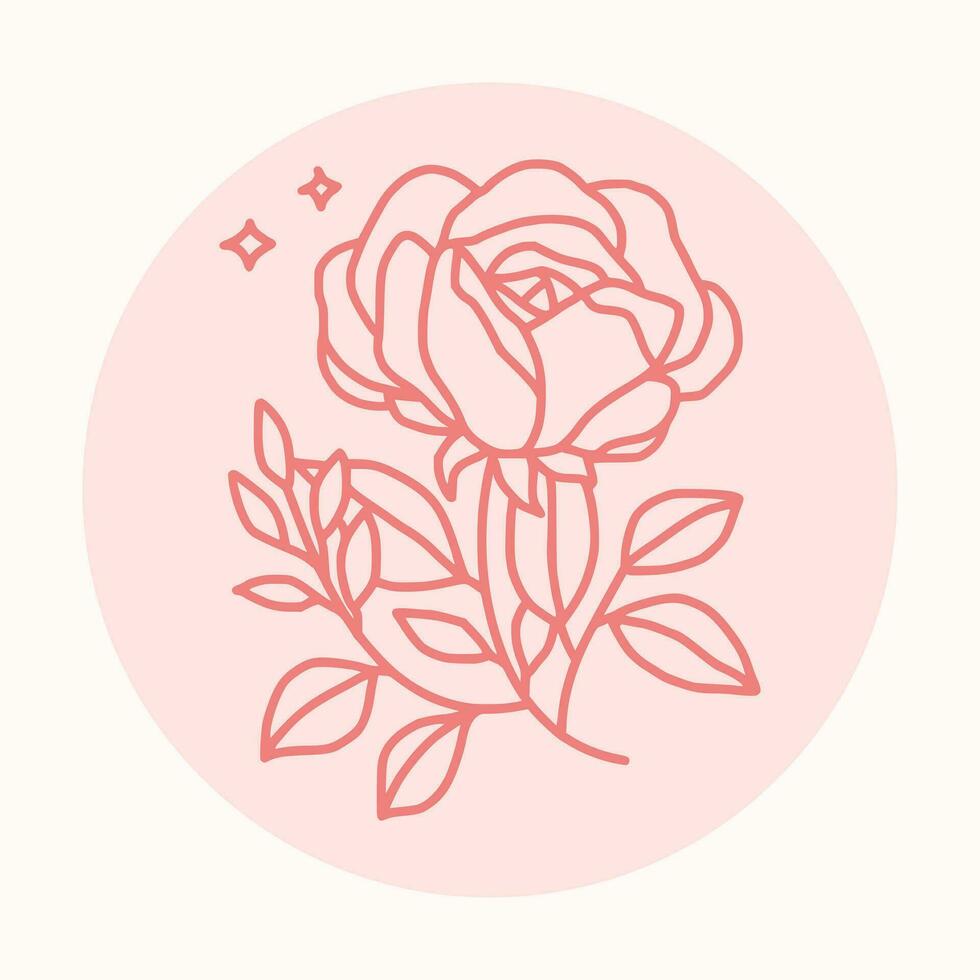 Vintage ▾ mano disegnato fiore logo elemento collezione vettore