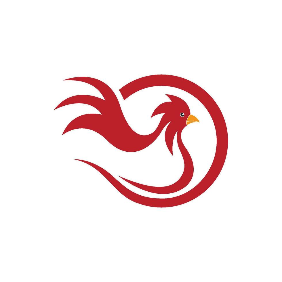 modello di logo del gallo vettore