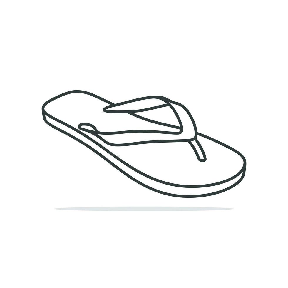 semplice uomini spiaggia calzature pantofole paio vettore illustrazione.