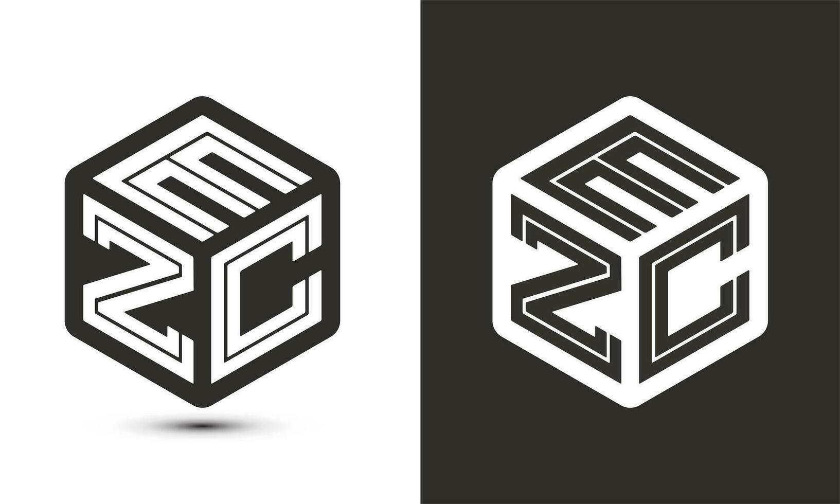 esc lettera logo design con illustratore cubo logo, vettore logo moderno alfabeto font sovrapposizione stile.