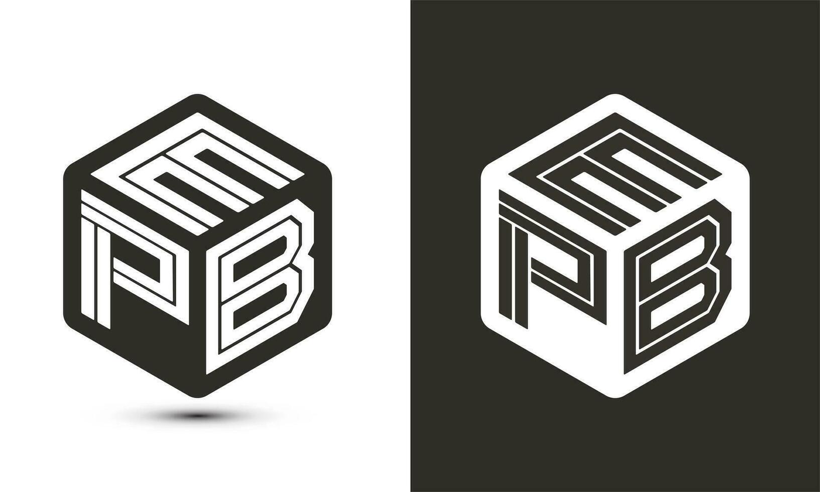 ep lettera logo design con illustratore cubo logo, vettore logo moderno alfabeto font sovrapposizione stile.