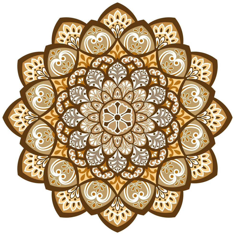 mandala fiore colore vettore Immagine