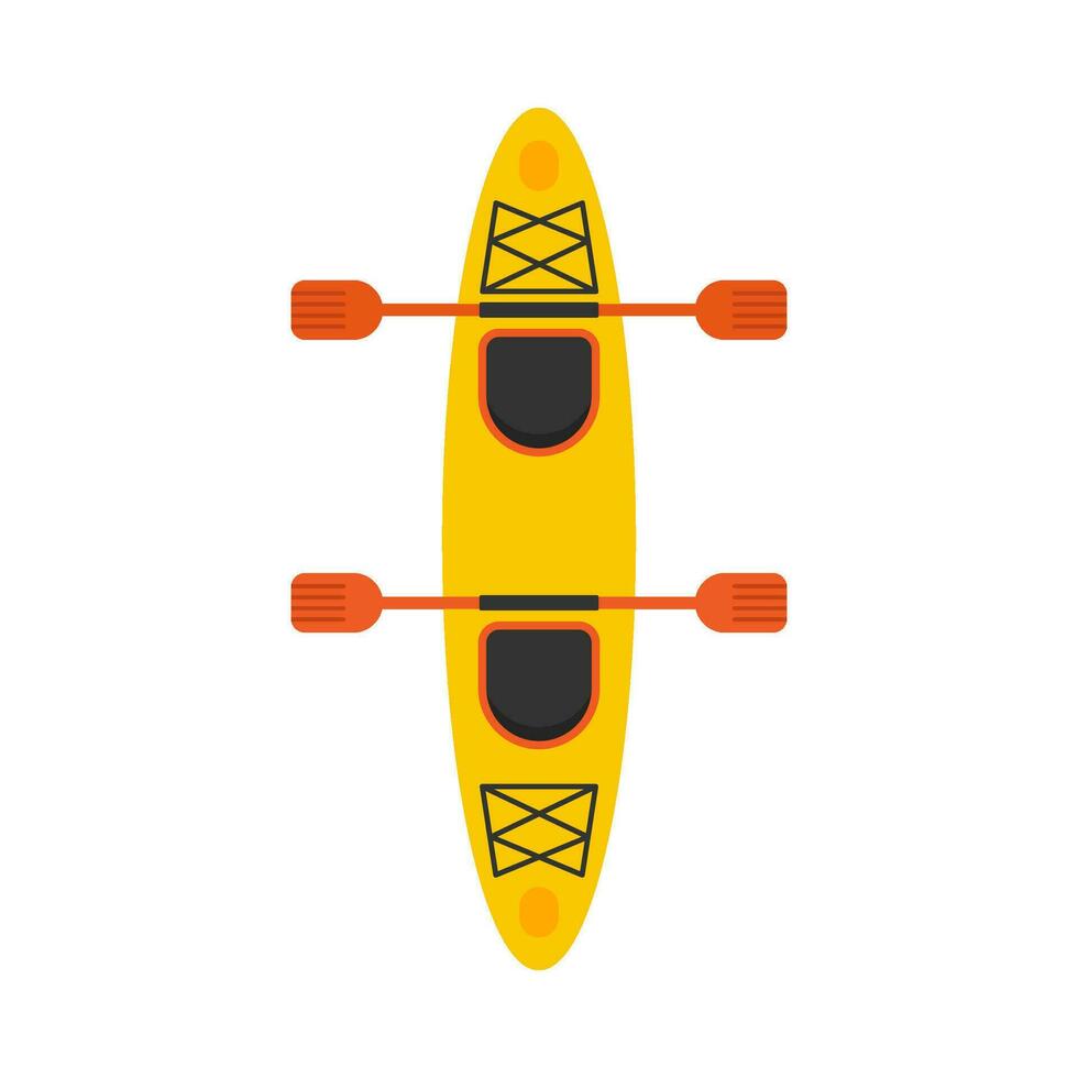 kayak barca piatto illustrazione vettore