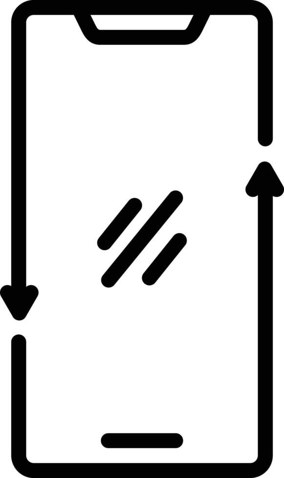 icona della linea per smartphone vettore