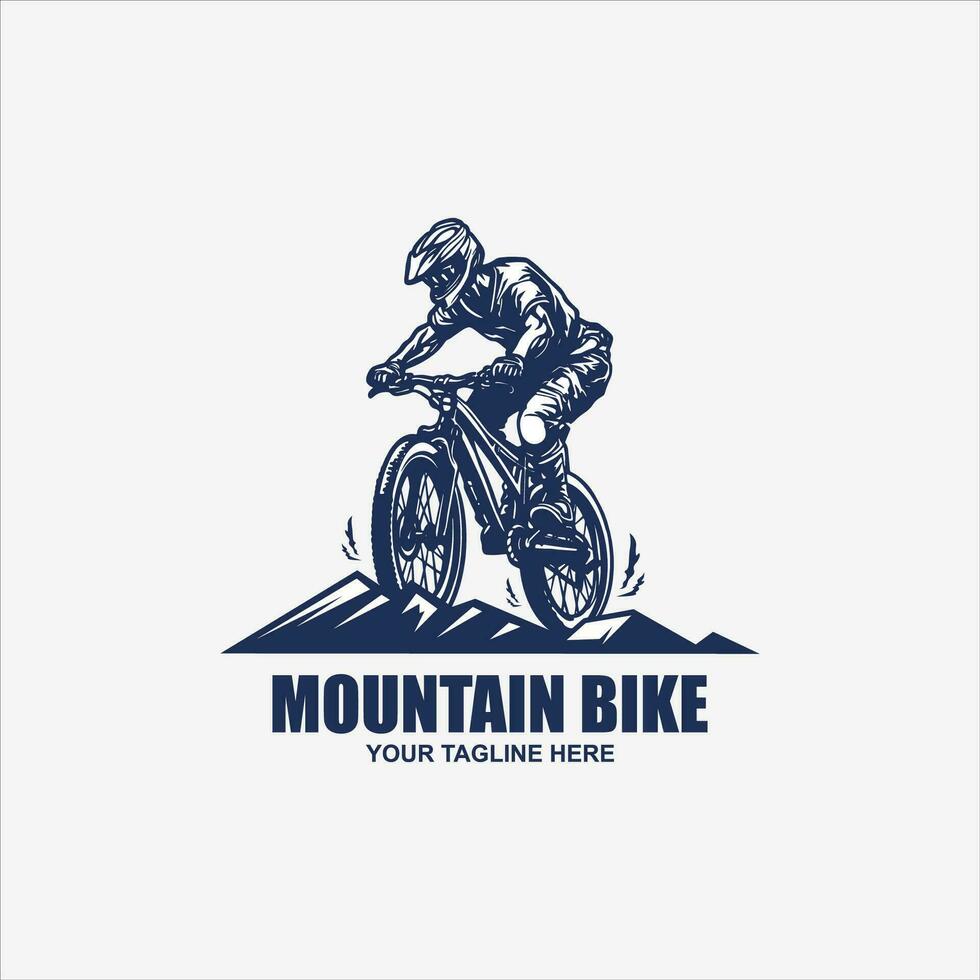 montagna bicicletta logo vettore simbolo