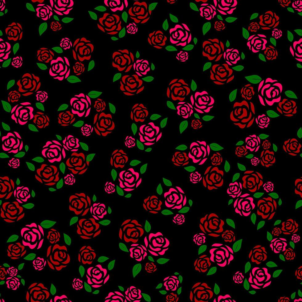 rosa fiore senza soluzione di continuità modello vettore. semplice floreale Stampa tessuto modello, sfondo illustrazione vettore