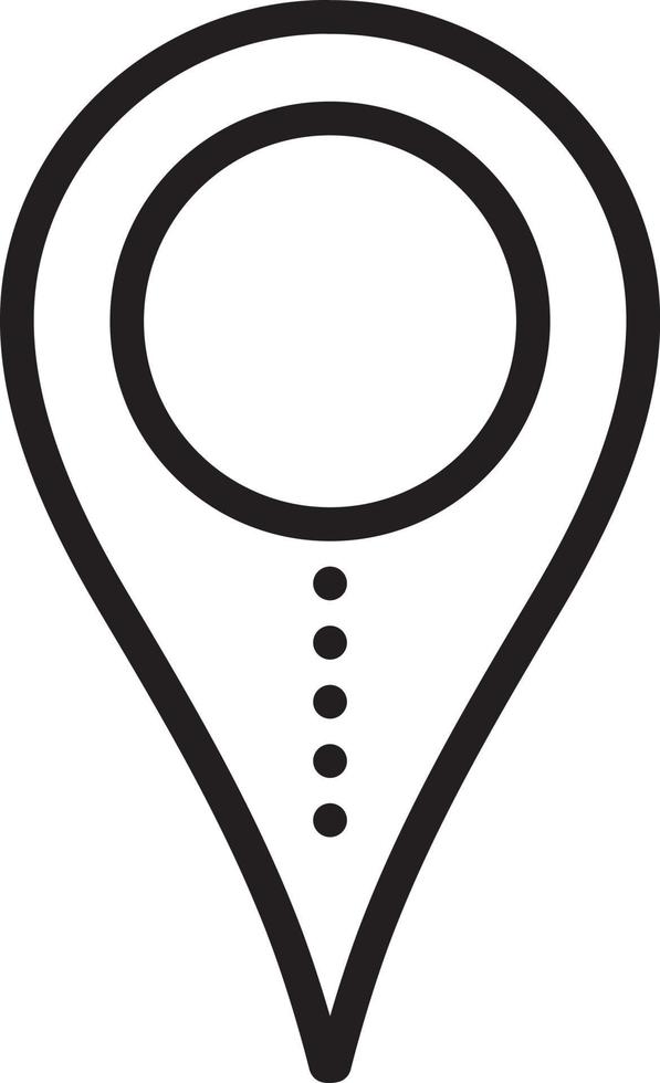 icona della linea per il pin di posizione vettore