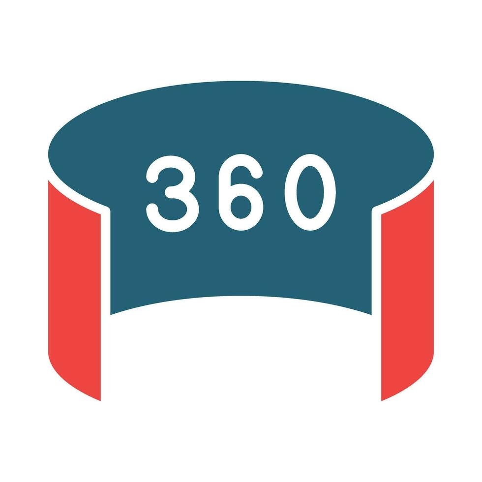 360 Immagine vettore glifo Due colore icone per personale e commerciale uso.