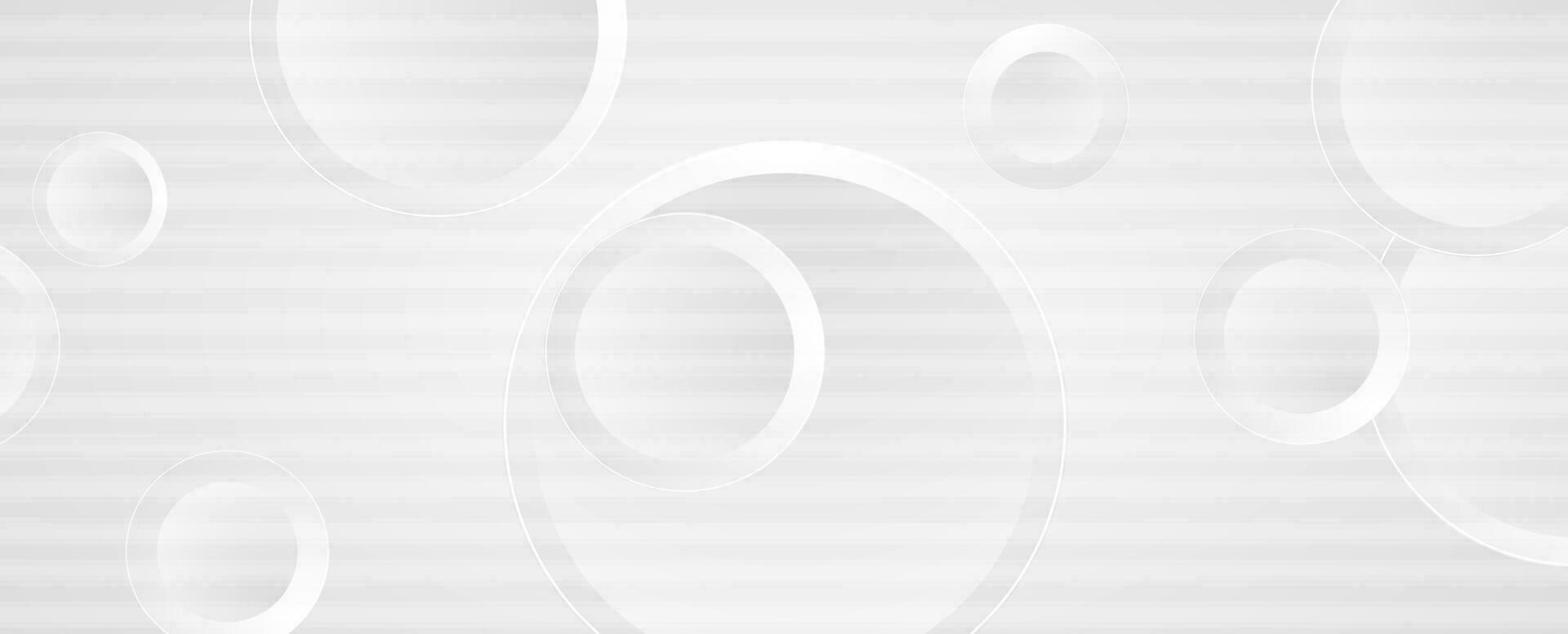 grigio bianca carta cerchi astratto Tech sfondo vettore