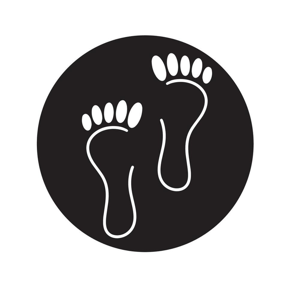 piede e cura icona logo modello piede e caviglia assistenza sanitaria vettore
