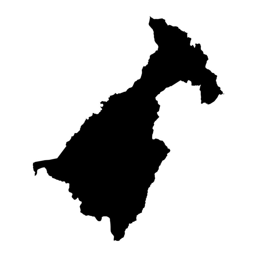 muchinga Provincia carta geografica, amministrativo divisione di Zambia. vettore illustrazione.