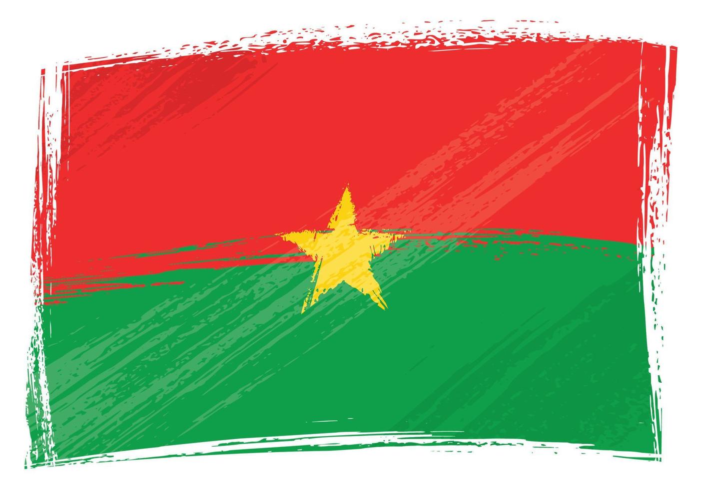 bandiera burkina faso grunge vettore