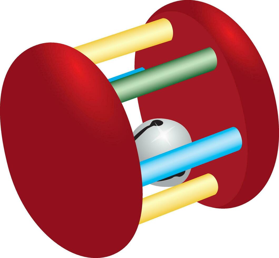 bambino giocattolo con campana vettore
