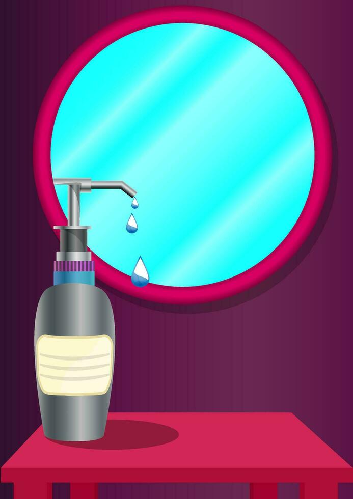 liquido sapone distributore, illustrazione vettore