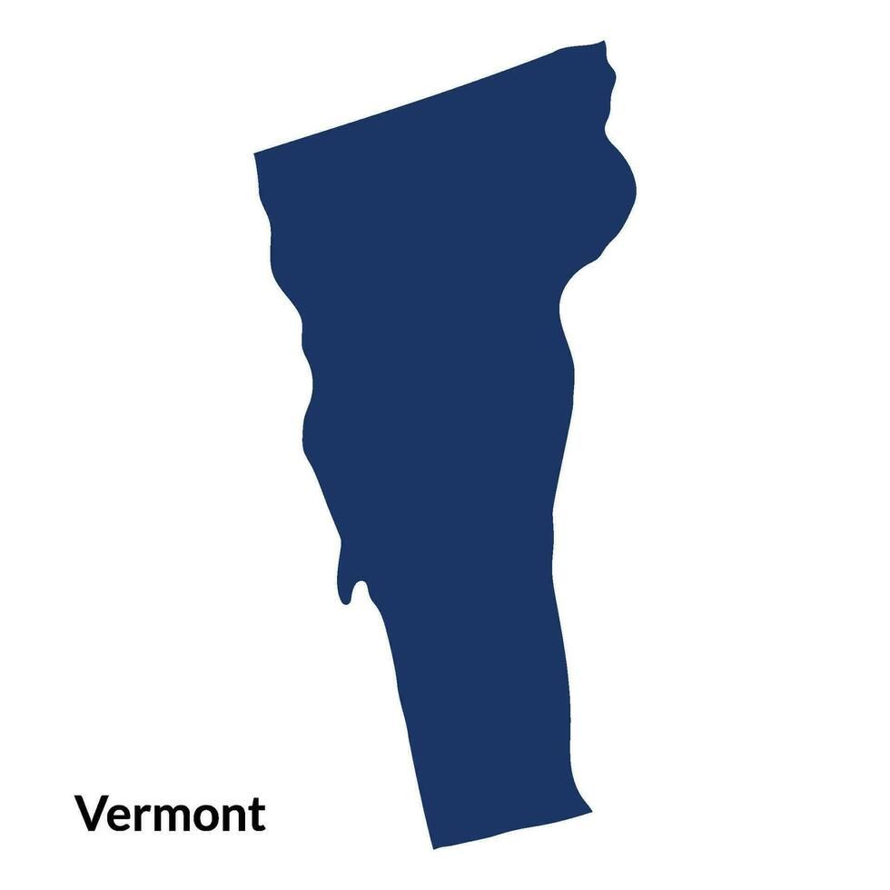 carta geografica di Vermont. Stati Uniti d'America carta geografica vettore