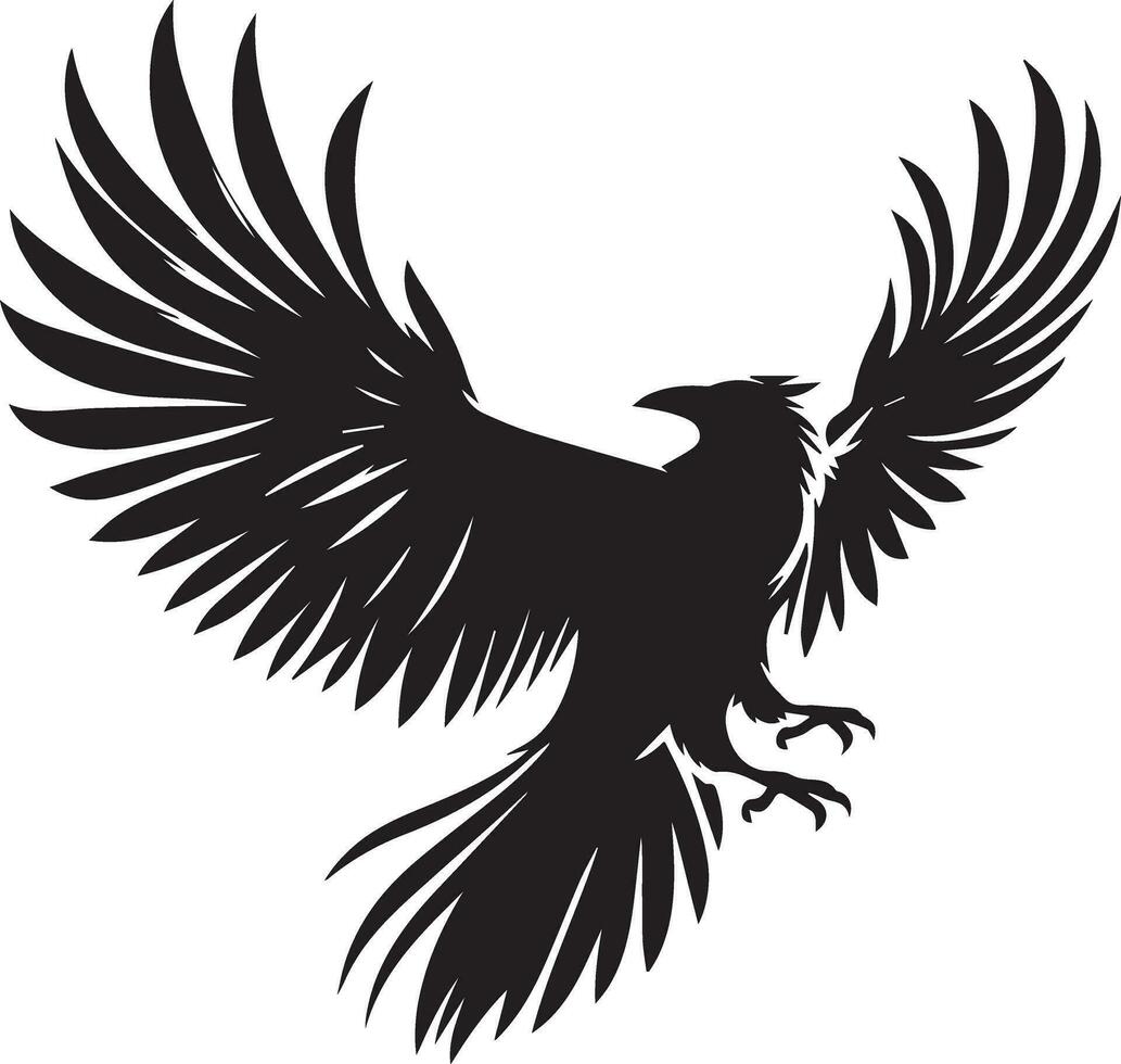 corvo vettore silhouette illustrazione 2
