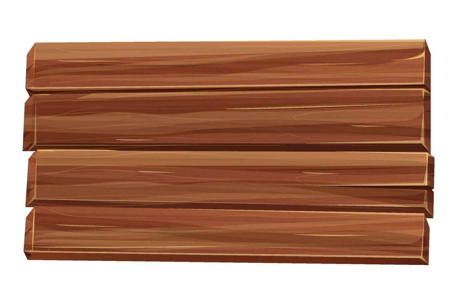 di legno tavola, rustico di legno telaio nel cartone animato stile isolato su bianca sfondo. pannello, piatto ui gioco design. strutturato rivestire di legno. vettore illustrazione