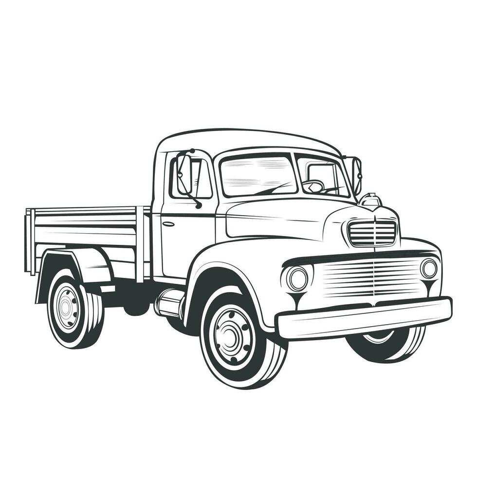 retrò Vintage ▾ camion vettore design