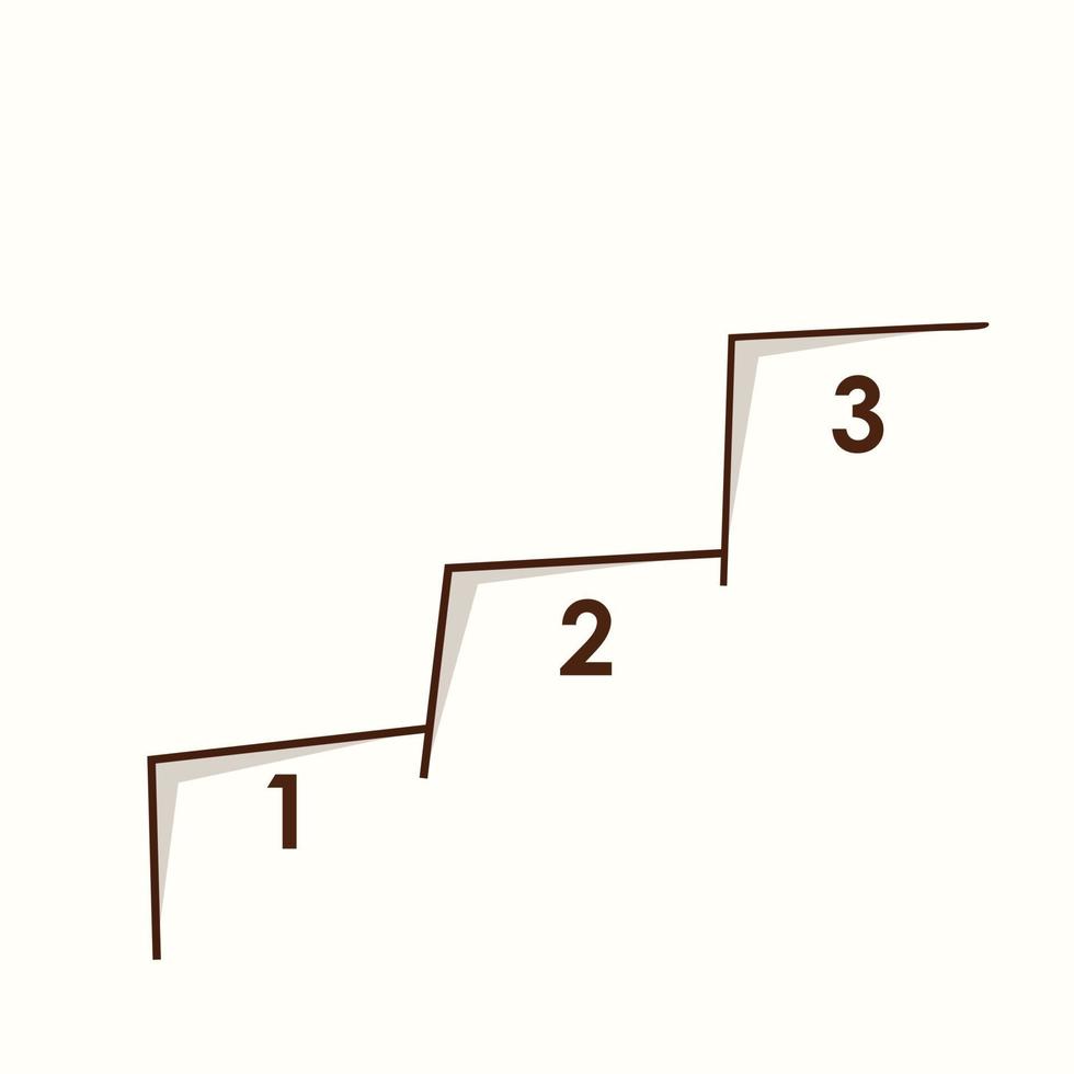 scala a pioli. illustrazione vettoriale in stile piatto