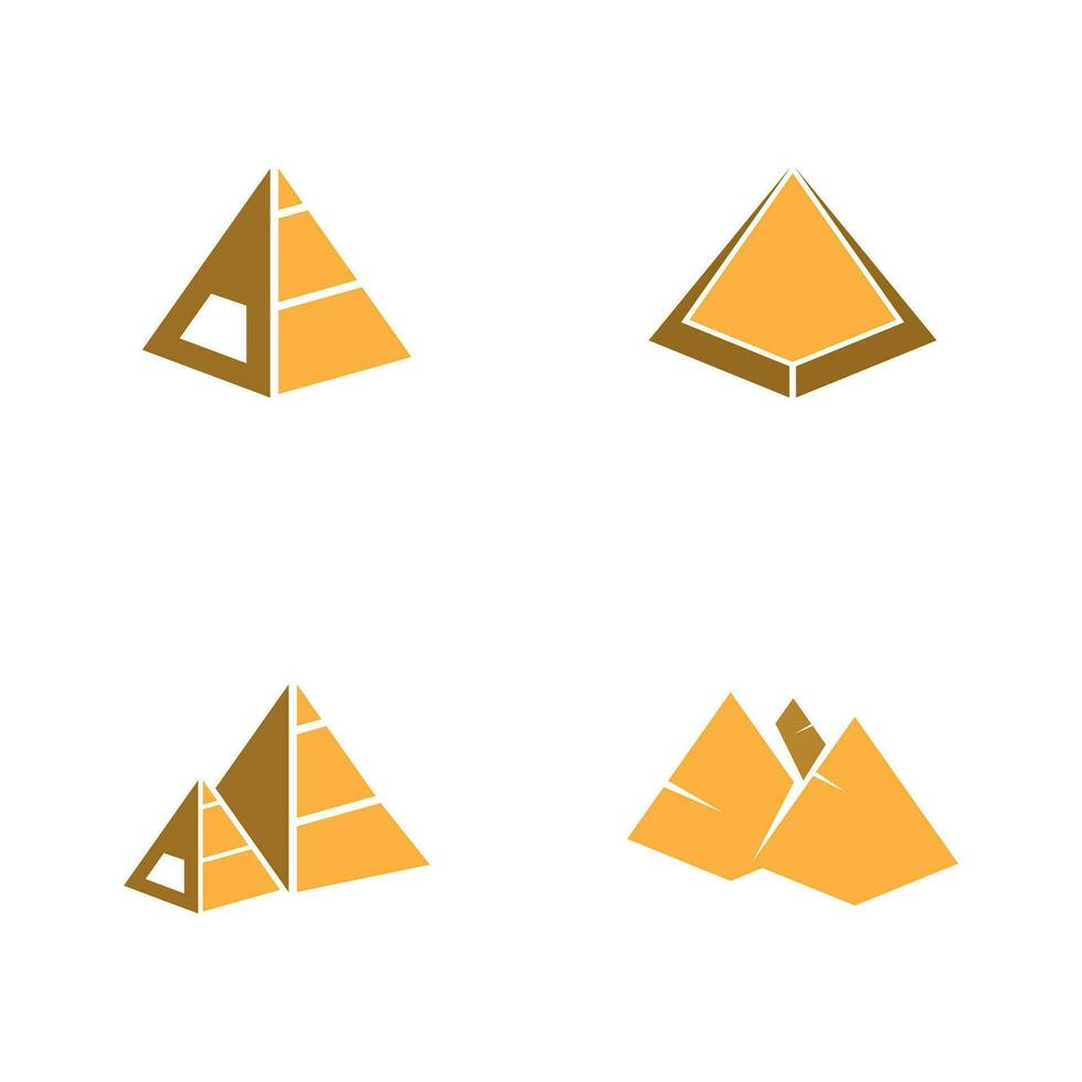 triangolo piramide icona e simbolo vettore modello