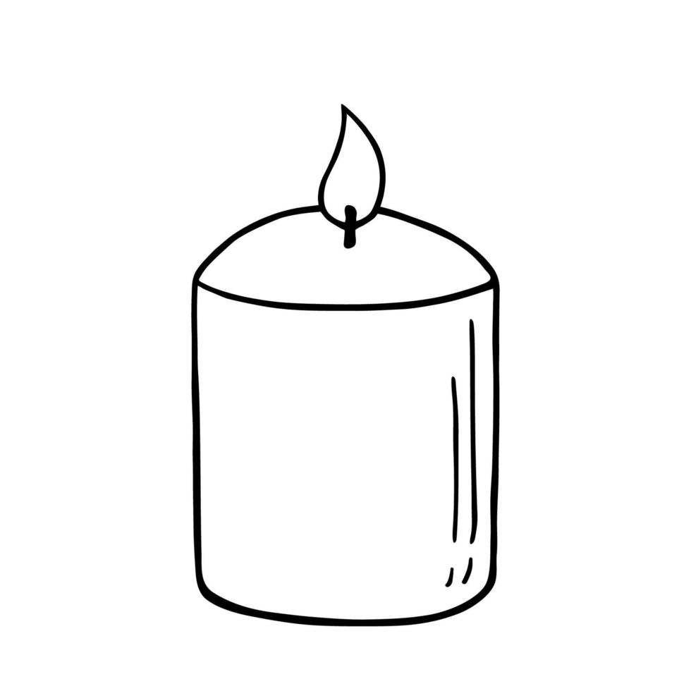 candela di aroma di cera bruciante isolata su sfondo bianco vettore