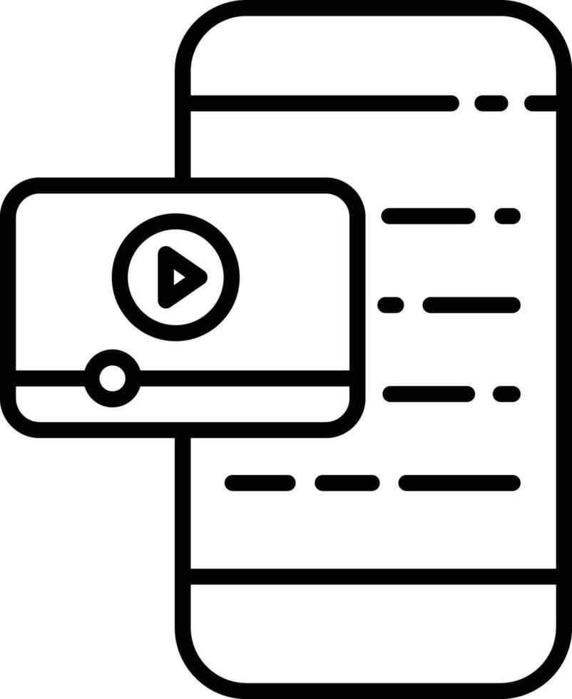 mobile video schema vettore illustrazione icona
