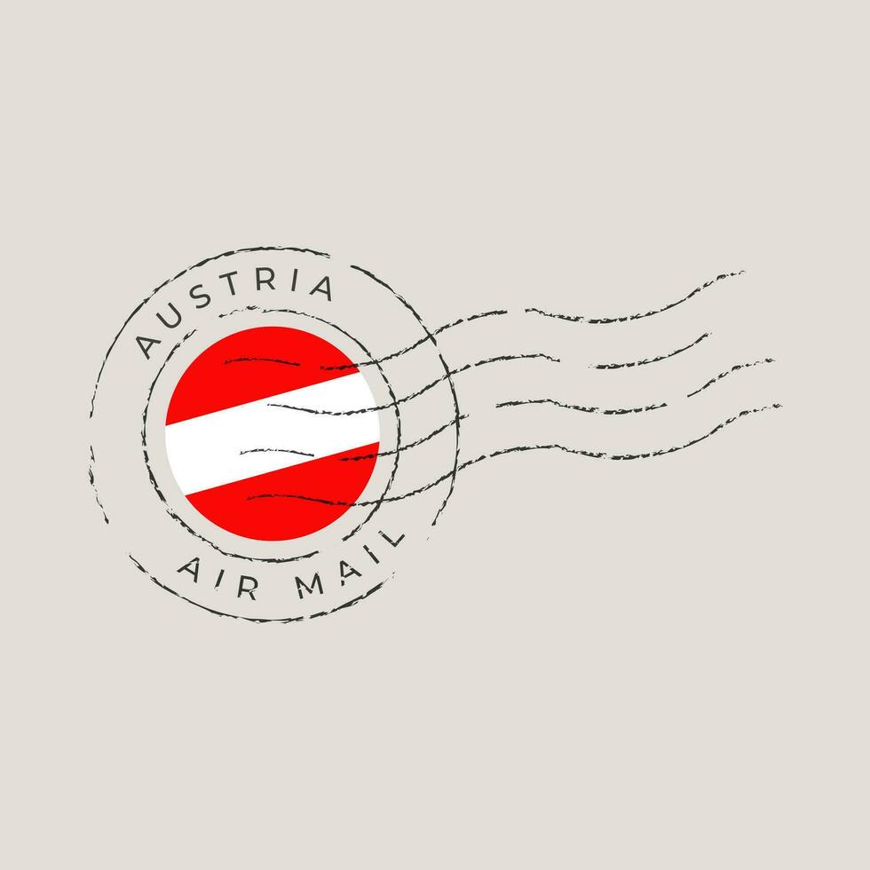 Austria bandiera affrancatura francobollo. vettore illustrazione nazionale bandiera isolato su leggero sfondo