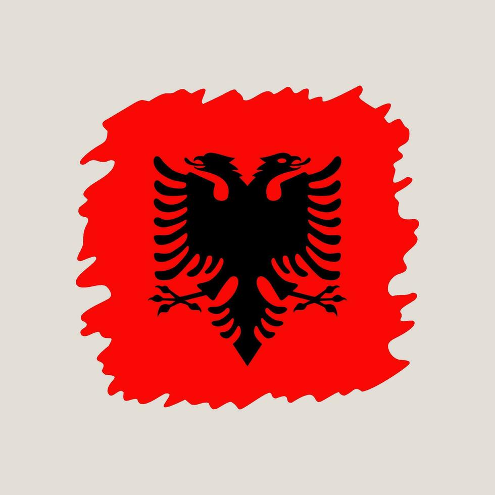 Albania grunge bandiera. vettore illustrazione nazionale bandiera isolato su leggero sfondo