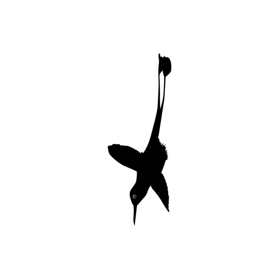 volante colibrì silhouette, può uso arte illustrazione, sito web, logo grammo, pittogramma o grafico design elemento. vettore illustrazione