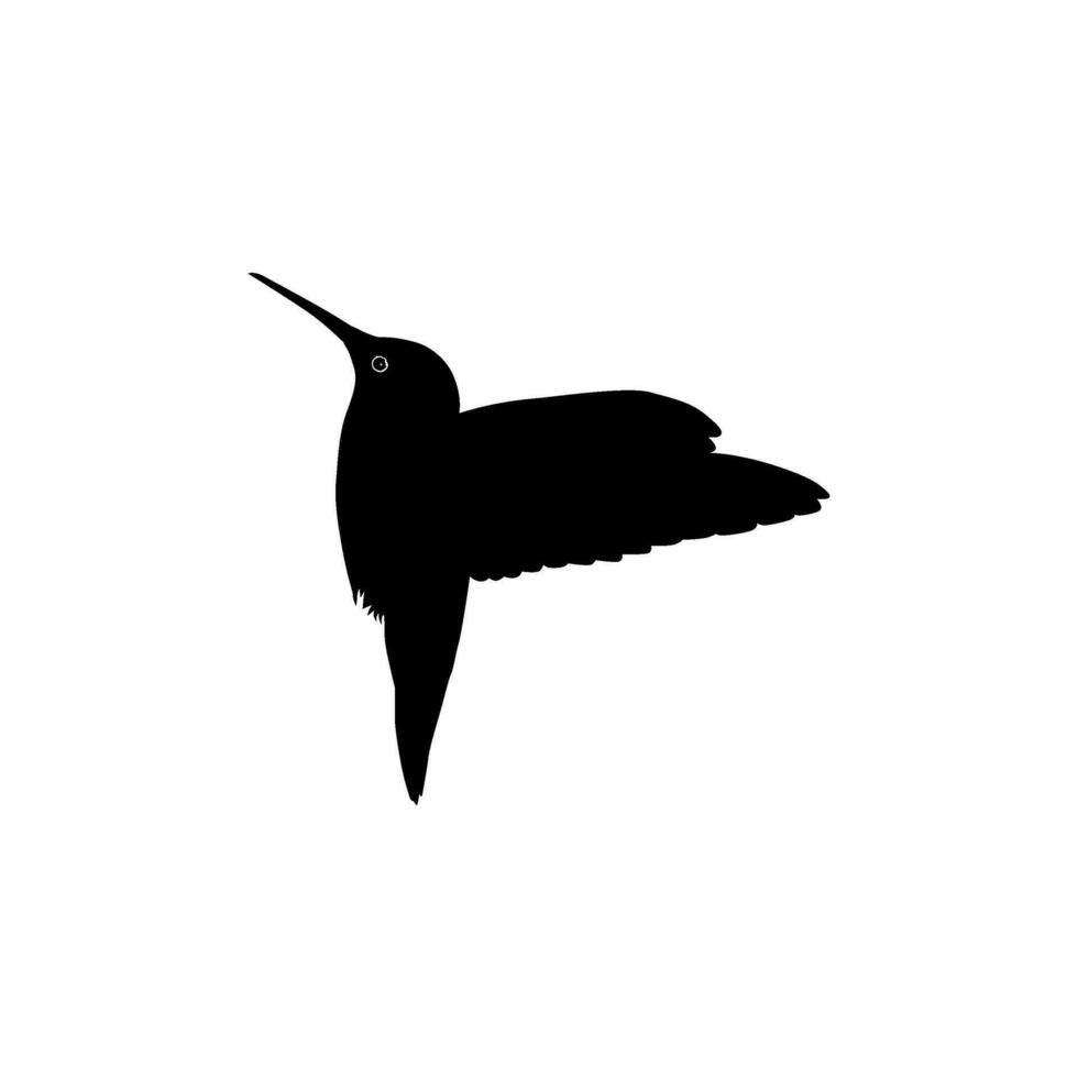 volante colibrì silhouette, può uso arte illustrazione, sito web, logo grammo, pittogramma o grafico design elemento. vettore illustrazione