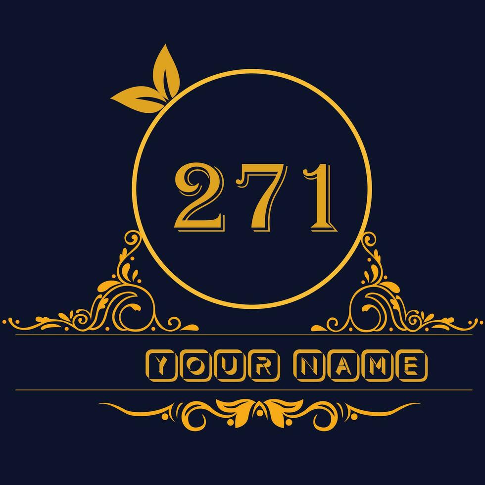 nuovo unico logo design con numero 271 vettore