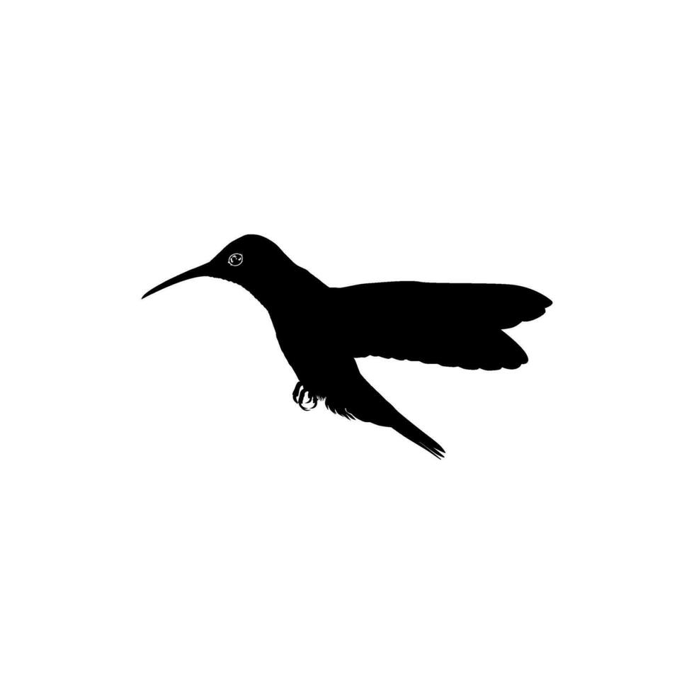 volante colibrì silhouette, può uso arte illustrazione, sito web, logo grammo, pittogramma o grafico design elemento. vettore illustrazione