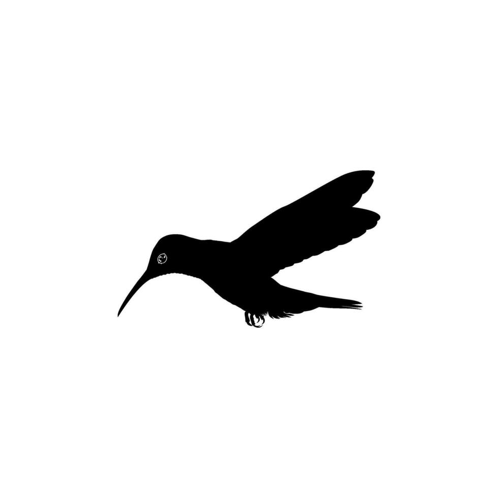 volante colibrì silhouette, può uso arte illustrazione, sito web, logo grammo, pittogramma o grafico design elemento. vettore illustrazione