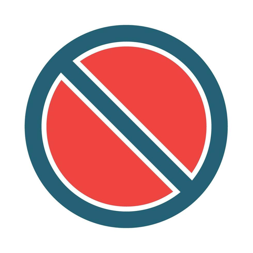 Proibito vettore glifo Due colore icone per personale e commerciale uso.