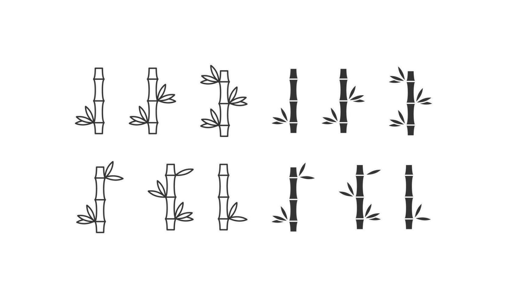 bambù tessuto icona impostare. vettore illustrazione design.