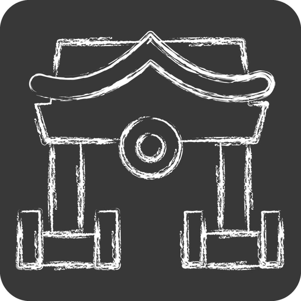 icona santuario. relazionato per ninja simbolo. gesso stile. semplice design modificabile. semplice illustrazione vettore