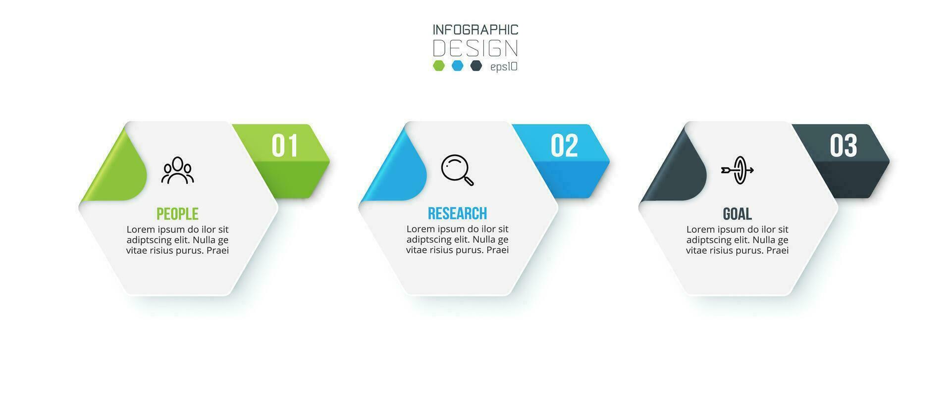 concetto di business modello infografica con passo. vettore