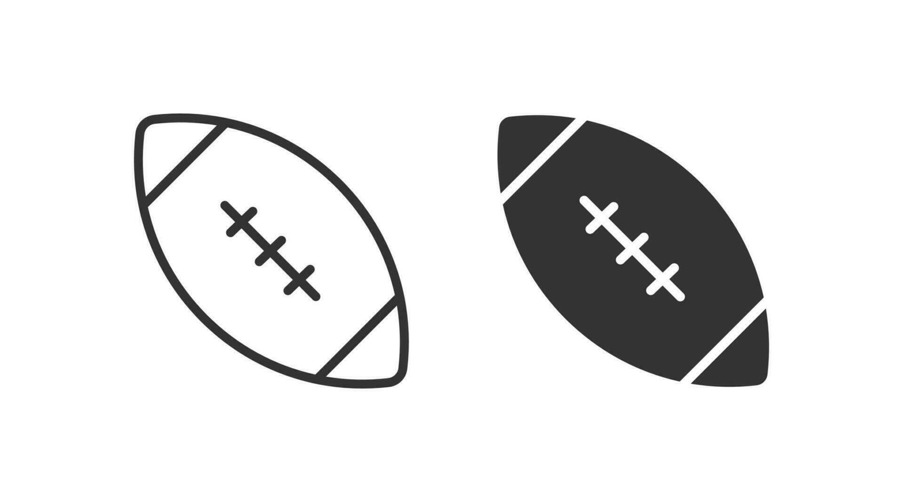 americano calcio icona. ovale palla simbolo. cartello Rugby vettore. vettore