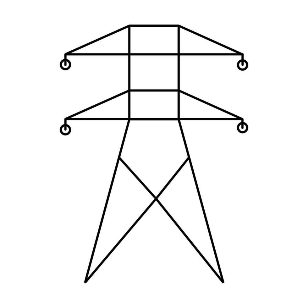 elettrico Torre icona. energia linea cartello design simbolo. vettore energia trasmissione.