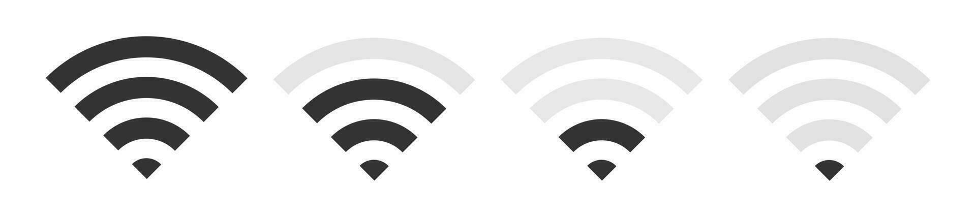 Wi-Fi segnale icona. senza fili Internet Rete simbolo. cartello wlan zona vettore. vettore