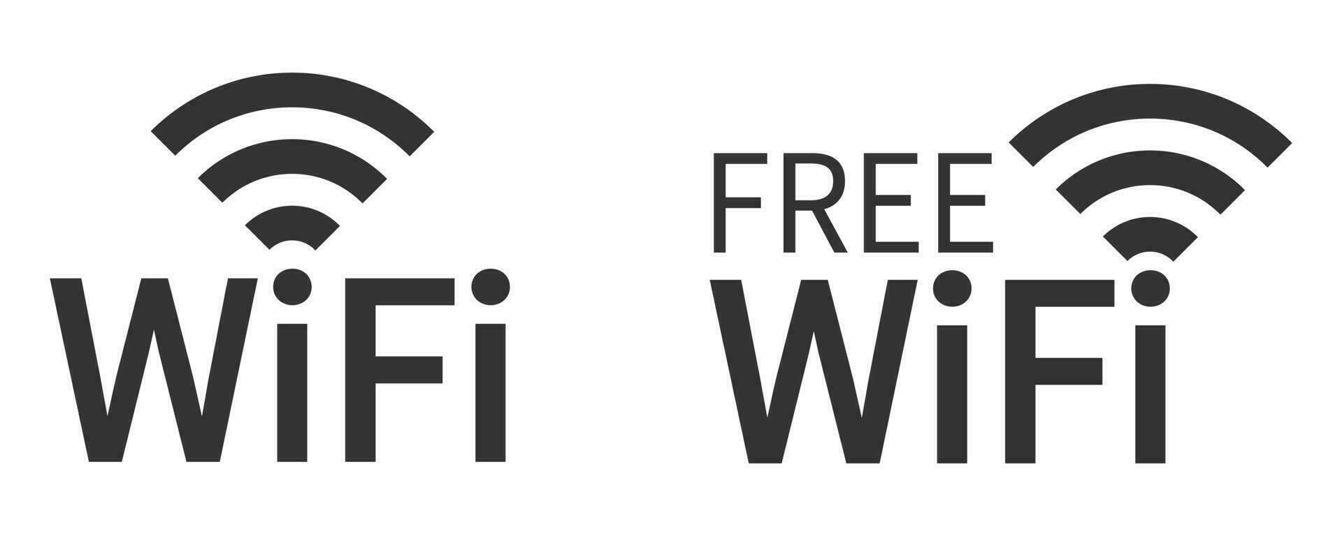 gratuito Wi-Fi icona. senza fili Internet Rete simbolo. cartello wlan zona vettore. vettore