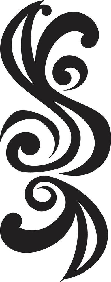 astratto turbinii decorativo vettore arte elegante calligrafico vettore icona