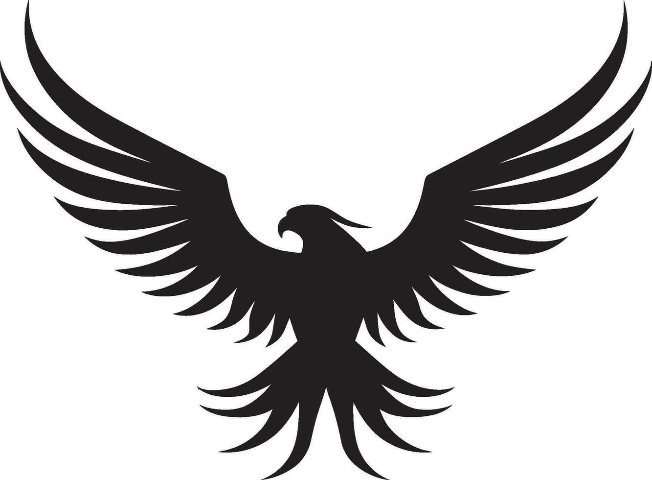 aquila occhio emblema nero vettore icona maestoso raptor silhouette aquila design