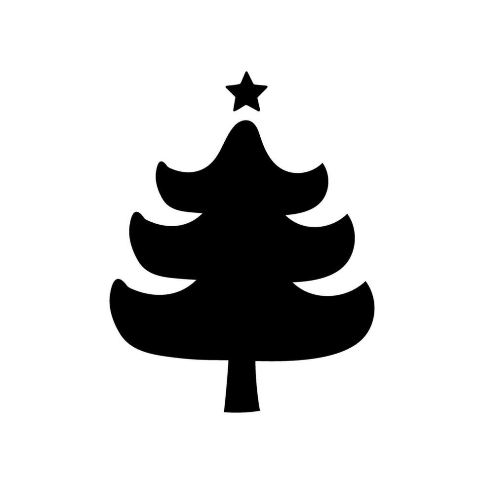Natale albero vettore icona. nuovo anno illustrazione cartello. inverno simbolo.