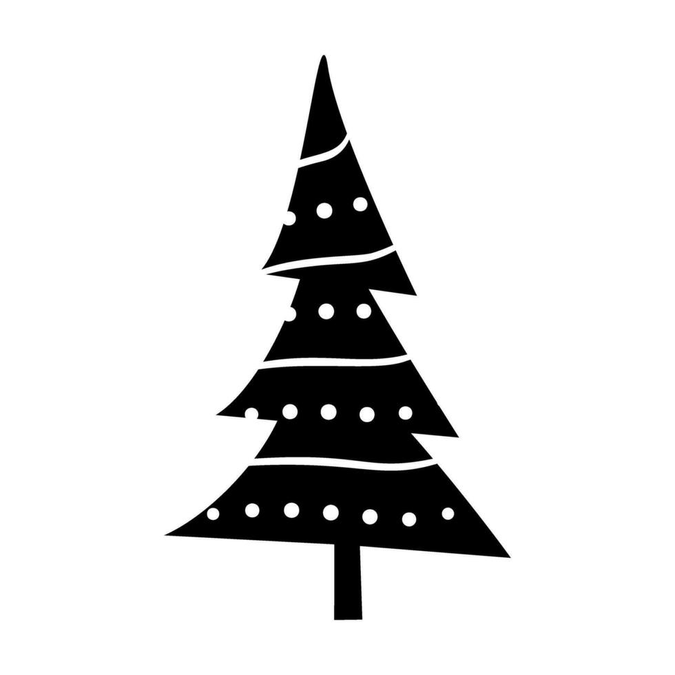 Natale albero vettore icona. nuovo anno illustrazione cartello. inverno simbolo.