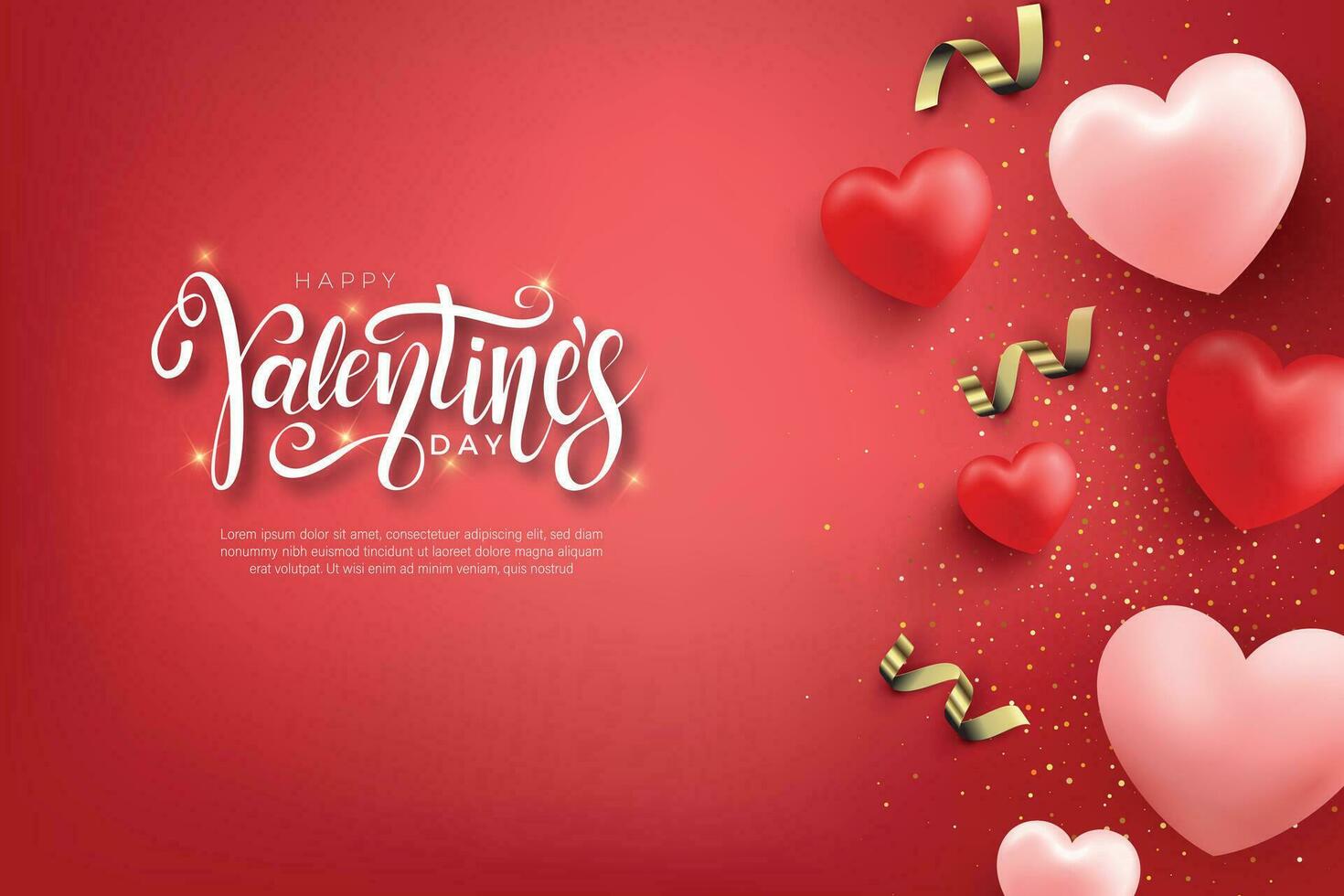 buon San Valentino romantico biglietto di auguri, poster tipografico con calligrafia moderna. stile vintage retrò. illustrazione vettoriale